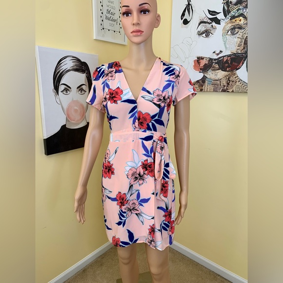 100% SILK‼️ NWT YUMI KIM Grapevine Wrap Dress in Maui Escape, Size XS - Picture 13 of 14